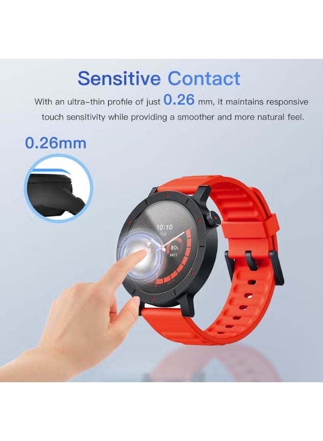 عبوة من قطعتين من واقي شاشة زجاجي مقوى لساعة CMF Watch Pro 3، مقاوم للخدش، خالٍ من الفقاعات - Image 4